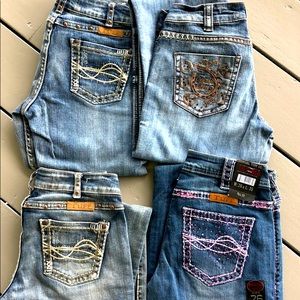 Set of 4 Cowgirl TUFF Women Jeans